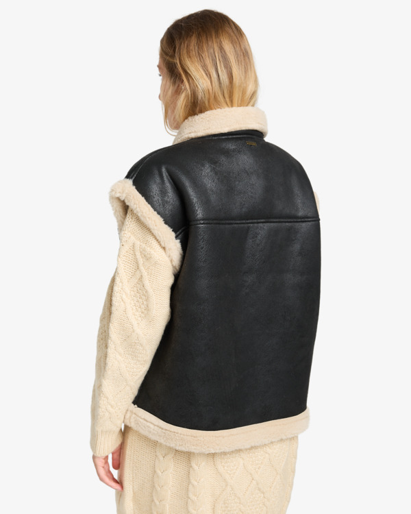 2 Night Light - Jacke aus Kunstfell für Frauen Schwarz EBJJK00177 Billabong