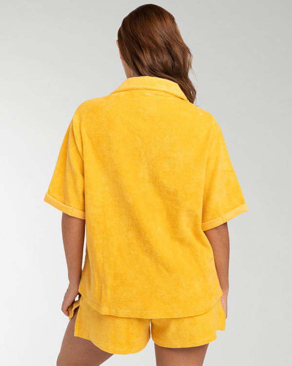 4 White Sands - Camisa cómoda de manga corta para Mujer Amarillo EBJKT00102 Billabong
