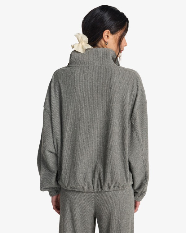 2 Coffee Time - Top de punto acanalado para mujer Gris EBJKT00115 Billabong