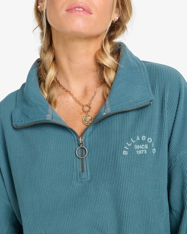 4 Coffee Time - Ribgebreide Top voor Dames Blue EBJKT00115 Billabong
