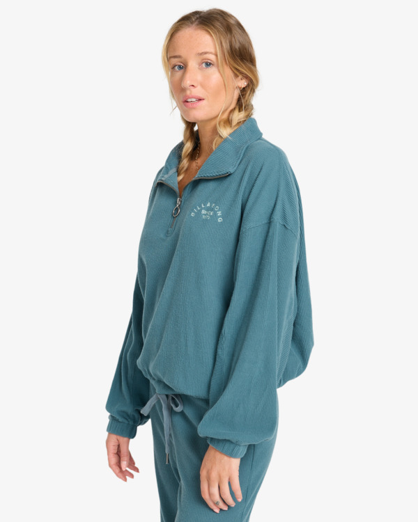 3 Coffee Time - Ribgebreide Top voor Dames Blue EBJKT00115 Billabong
