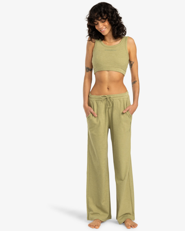 1 Beach Walk - Pantalon à taille élastique pour Femme Vert EBJNP00125 Billabong