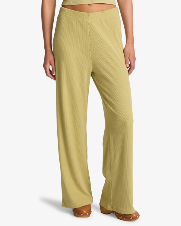 0 Keep It Straight - Full Length Trousers for Women Green EBJNP00134 Billabong