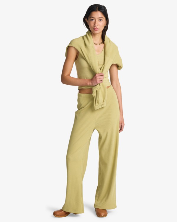 1 Keep It Straight - Full Length Trousers for Women Green EBJNP00134 Billabong