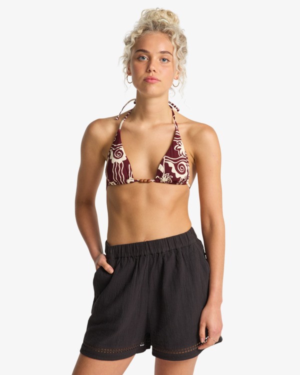 0 Summers End - Short de cintura el&aacute;stica para mujer Negro EBJNS00121 Billabong