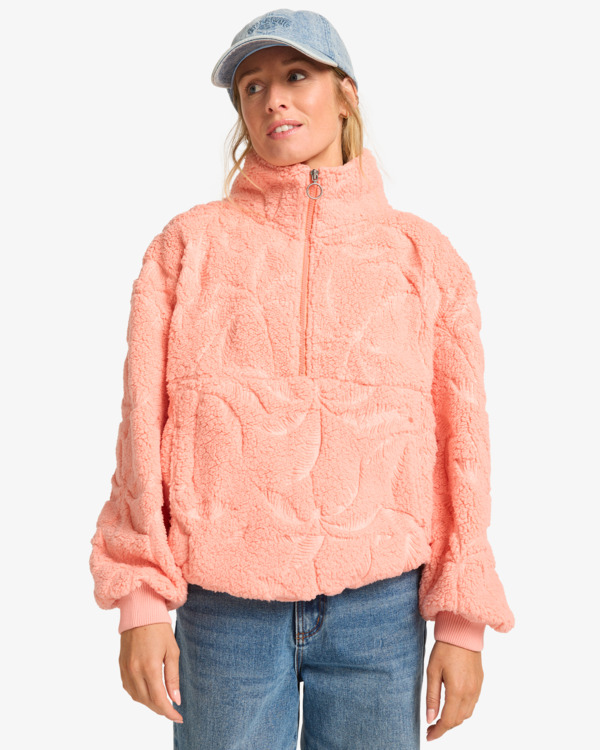 0 Time Off - Sudadera Sin Abertura con Cremallera hasta Media Altura para Mujer Naranja EBJPF00111 Billabong