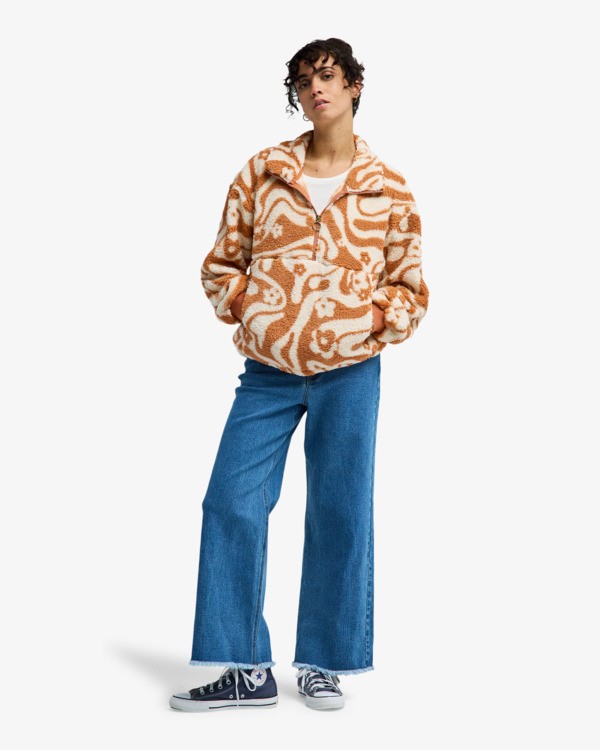 1 Time Off - Pullover Sweatshirt for Women Brown EBJPF00112 Billabong