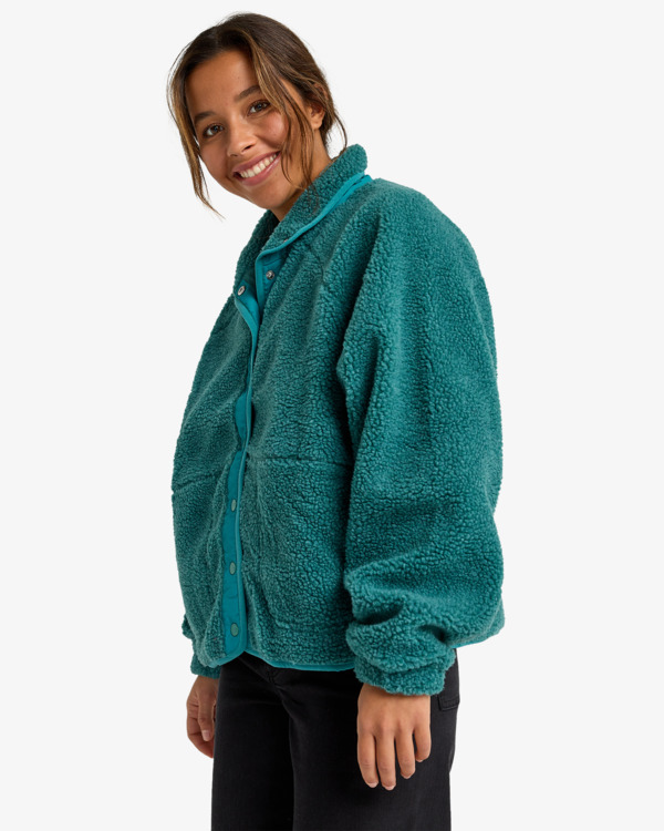 3 Travel The World - Sherpa-Fleece für Frauen Grün EBJPF00114 Billabong