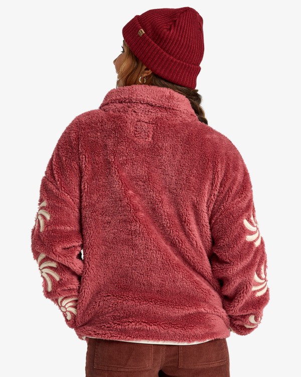 3 Sun Fun - Pulôver com meio fecho para mulher Pink EBJPF00116 Billabong
