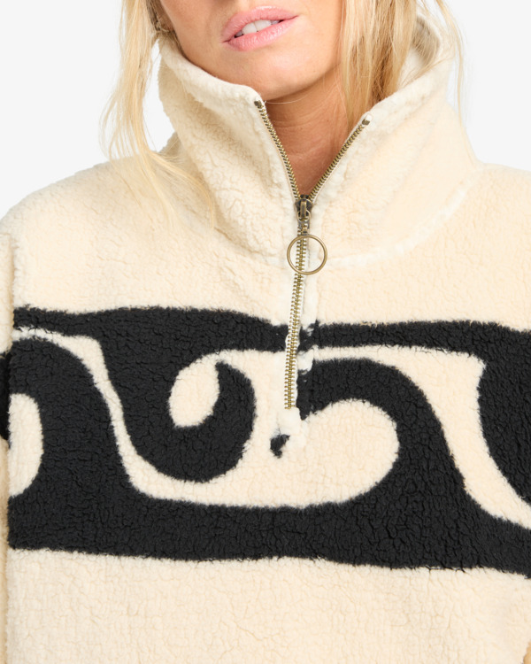 5 Dont You - Pullover mit Reißverschlusskragen für Frauen Weiss EBJPF00119 Billabong