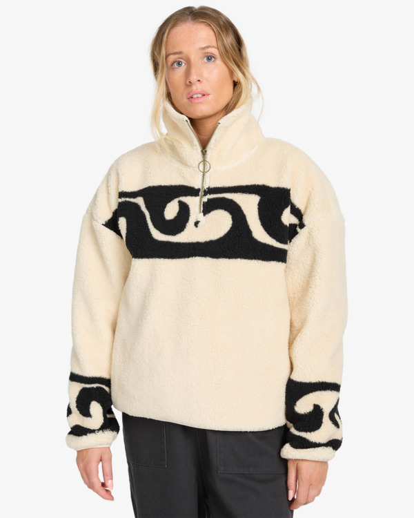 1 Dont You - Pullover mit Reißverschlusskragen für Frauen Weiss EBJPF00119 Billabong