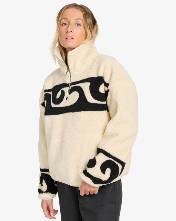 4 Dont You - Pullover mit Reißverschlusskragen für Frauen Weiss EBJPF00119 Billabong
