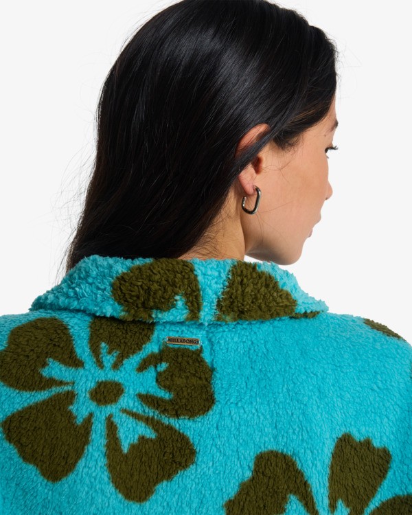 5 Holiday Cropped - Half Zip Fleece for Women Blue EBJPF00123 Billabong