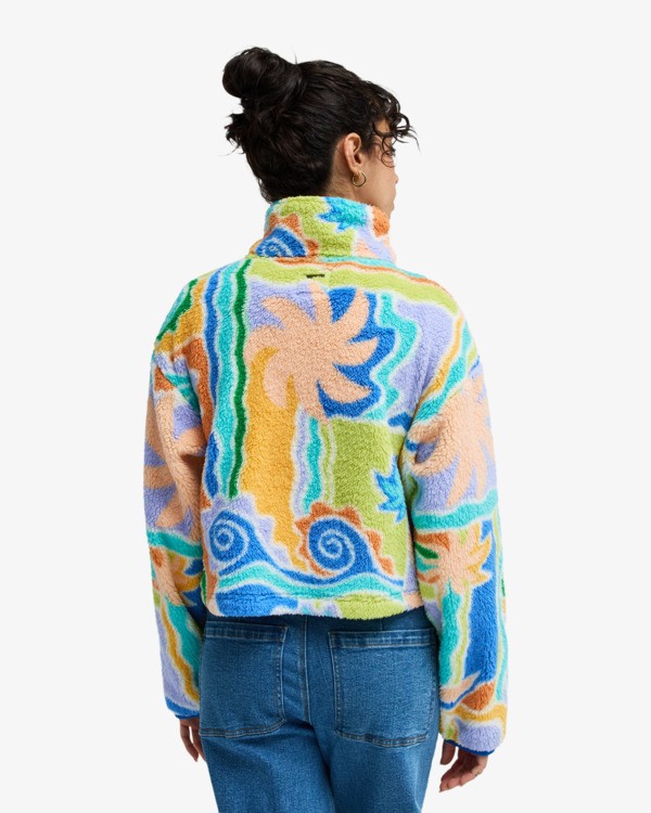 2 Holiday Cropped - Half Zip Fleece for Women Multi EBJPF00123 Billabong