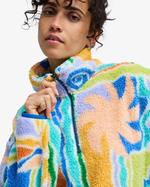 4 Holiday Cropped - Half Zip Fleece for Women Multi EBJPF00123 Billabong