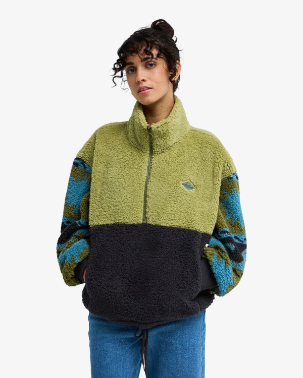 0 Time Off - Half Zip Fleece for Women Beige EBJPF00124 Billabong