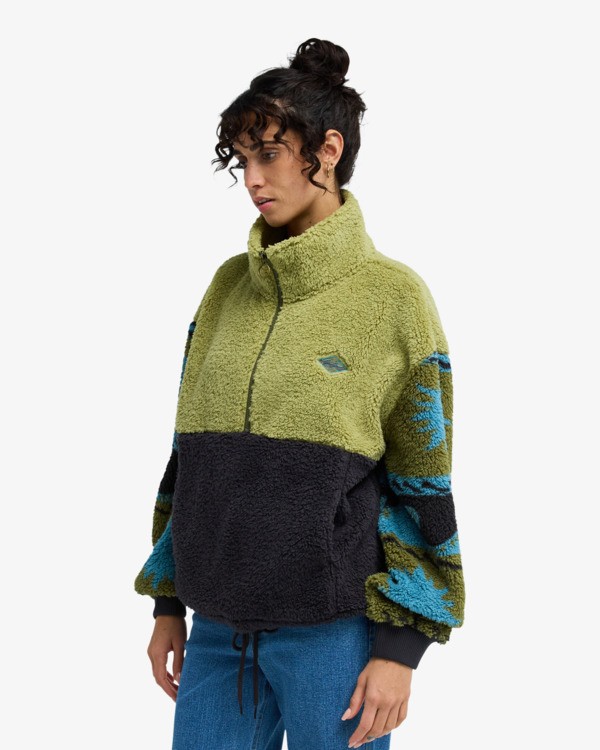 3 Time Off - Half Zip Fleece for Women Beige EBJPF00124 Billabong