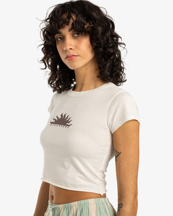 4 Wild Feelings - Short Sleeves T-Shirt for Women White EBJSF00164 Billabong