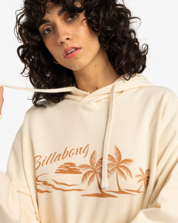 1 Beach Tropics - Sweatshirt com capuz para Mulher Branco EBJSF00165 Billabong