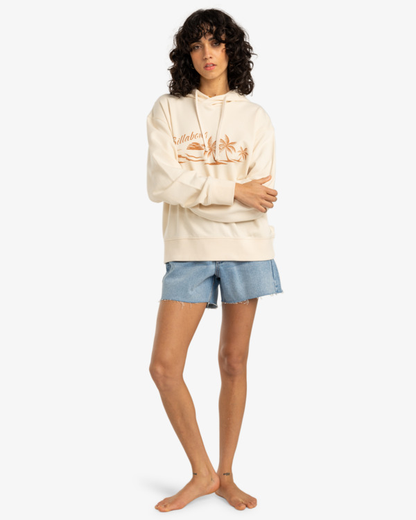 2 Beach Tropics - Sweat à capuche pour Femme Blanc EBJSF00165 Billabong