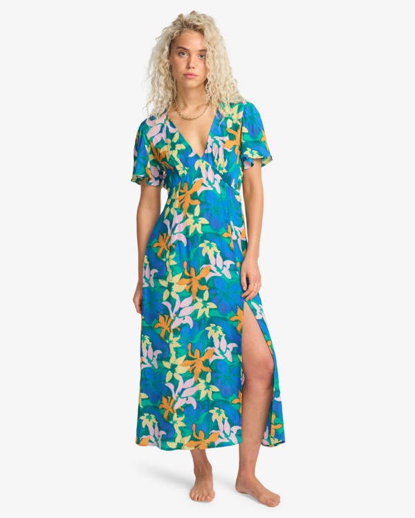 0 Jet Set - Midi Dress for Women Blue EBJWD00134 Billabong