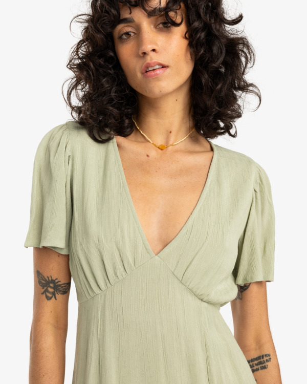 1 Jet Set - Vestido de Longitud Media para Mujer Verde EBJWD00134 Billabong