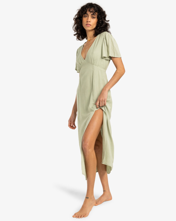 2 Jet Set - Vestido de Longitud Media para Mujer Verde EBJWD00134 Billabong