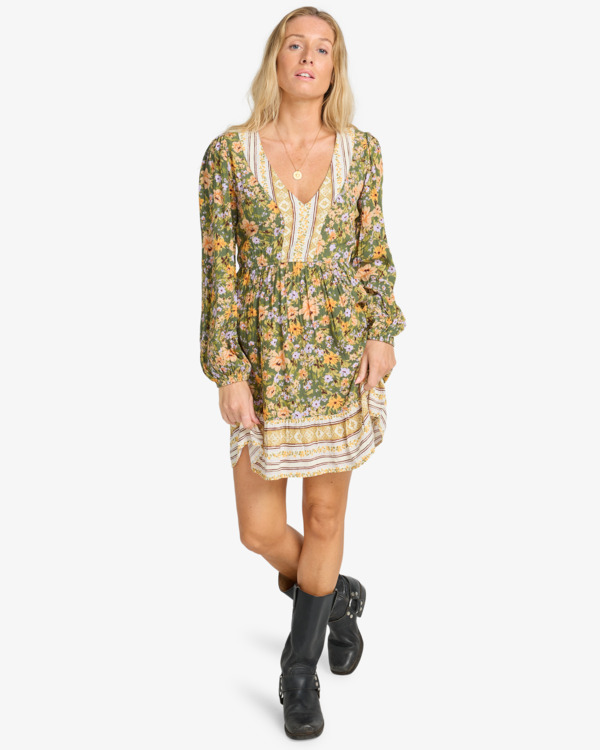 1 New Dawn - Mini dress for Women Green EBJWD00151 Billabong