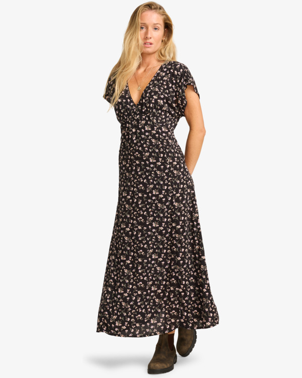 1 Bright Skies - Robe midi pour Femme Noir EBJWD00157 Billabong