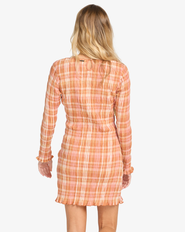 2 Check Me Out - Mini Dress for Women Brown EBJWD00160 Billabong