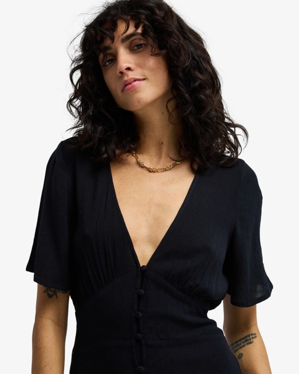 4 Your Girl - Kurzarmkleid f&uuml;r Frauen Schwarz EBJWD00166 Billabong