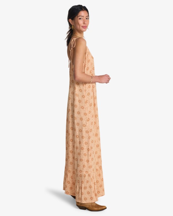 3 Gypsy Backless - Kleid mit V-Ausschnitt f&uuml;r Frauen Rosa EBJWD00176 Billabong