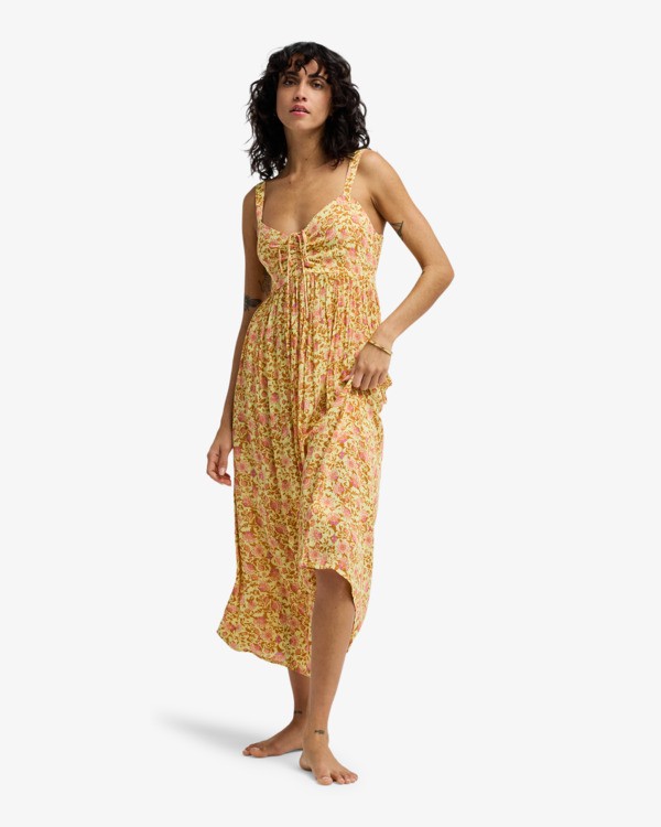 1 So Dreamy - Viskose-Crinkle-Kleid f&uuml;r Frauen Gelb EBJWD00192 Billabong