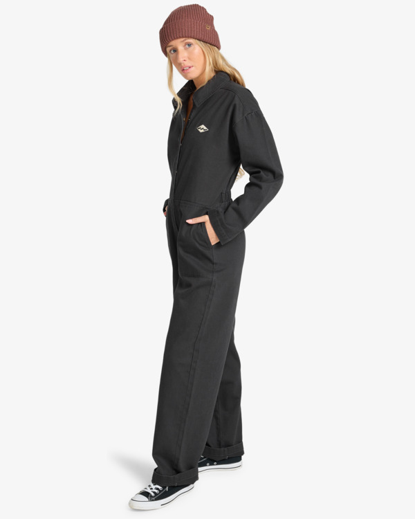 2 Take The Road - Corduroy Romper for Women Black EBJWO03004 Billabong