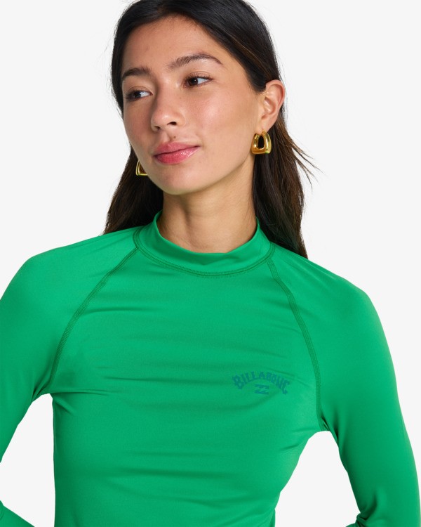 3 Tropic Surf - T-shirt de surf &agrave; manches longues UPF 50 pour Femme Vert EBJWR03014 Billabong