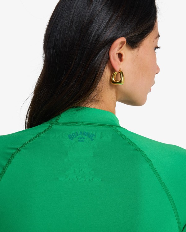 4 Tropic Surf - T-shirt de surf &agrave; manches longues UPF 50 pour Femme Vert EBJWR03014 Billabong