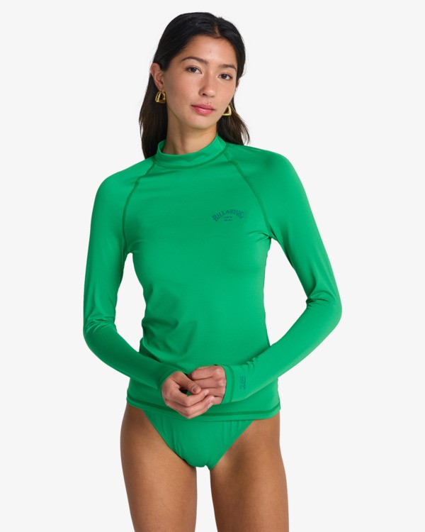 0 Tropic Surf - T-shirt de surf &agrave; manches longues UPF 50 pour Femme Vert EBJWR03014 Billabong