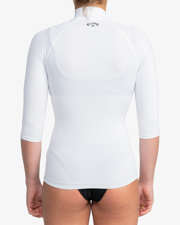 2 Tropic Surf - Maglietta da surf UPF 50 a maniche corte da Donna White EBJWR03019 Billabong