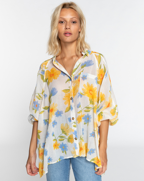 1 Isabel - Camicia a Maniche Lunghe da Donna White EBJWT00110 Billabong