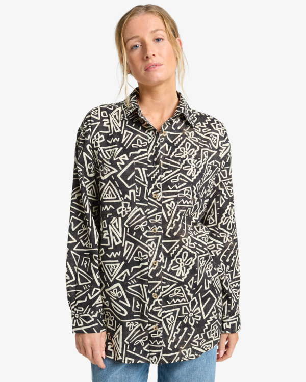 1 Be A Dream - Langärmliges Hemd für Frauen Schwarz EBJWT00119 Billabong