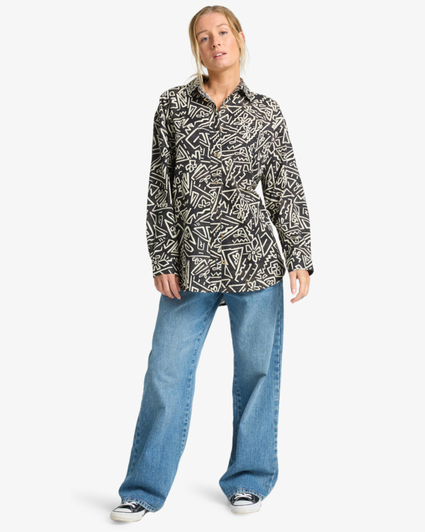 2 Be A Dream - Langärmliges Hemd für Frauen Schwarz EBJWT00119 Billabong