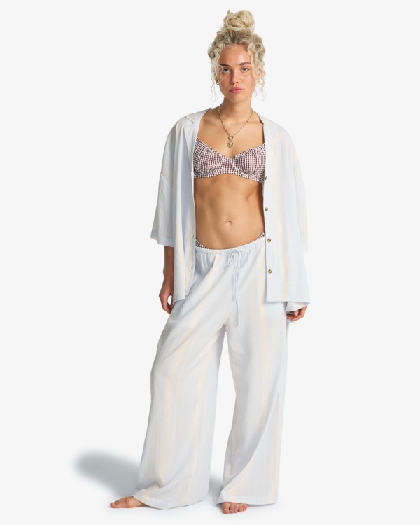 1 Beach Side - Chemise manches courtes pour Femme Bleu EBJWT00121 Billabong