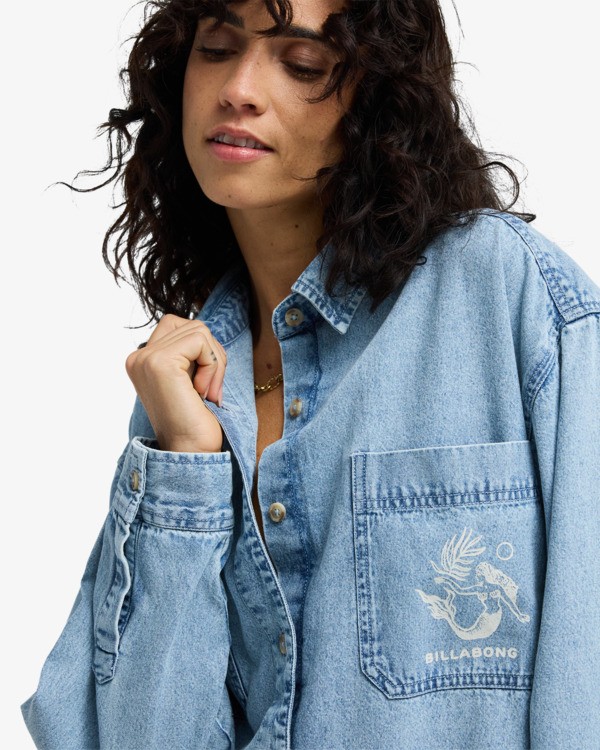 5 Down The Coast - Chemise manches longues pour Femme Bleu EBJWT00122 Billabong