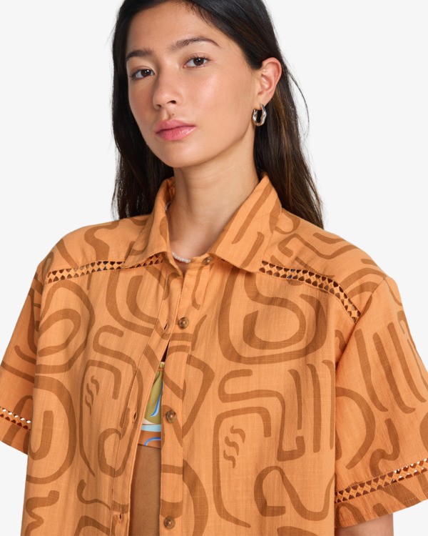 4 Summers End - Camicia a maniche corte da Donna Orange EBJWT00126 Billabong
