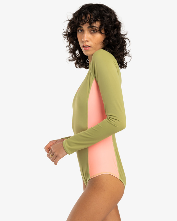 4 Tropic Bodysuit - Eendelig Badpak met Lange Mouw voor Dames Green EBJX100102 Billabong