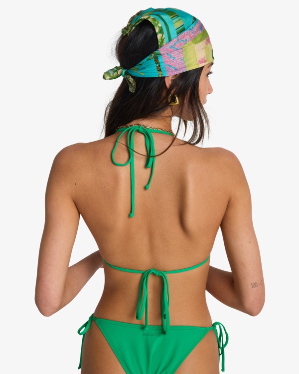 4 Sol Searcher Multi Tri - Triangle Bikini Top for Women Green EBJX300103 Billabong