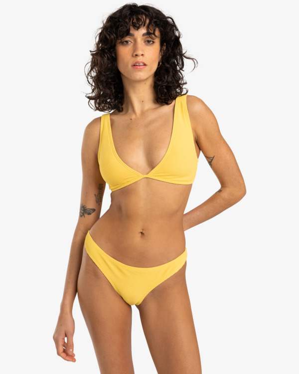 0 Tanlines - Medium Coverage Bikini Top for Women Yellow EBJX300120 Billabong