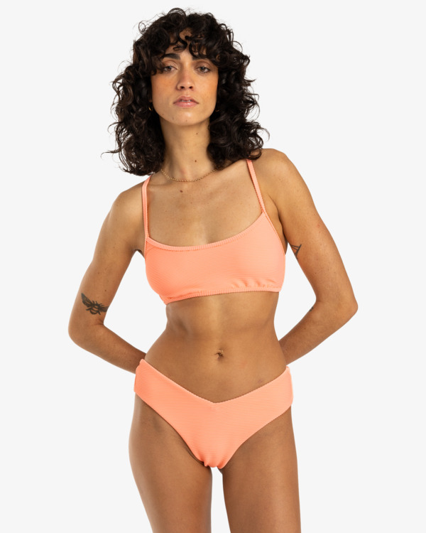 0 Tanlines Lace Up - Bikinitop met Volledige Bedekking voor Dames Pink EBJX300121 Billabong