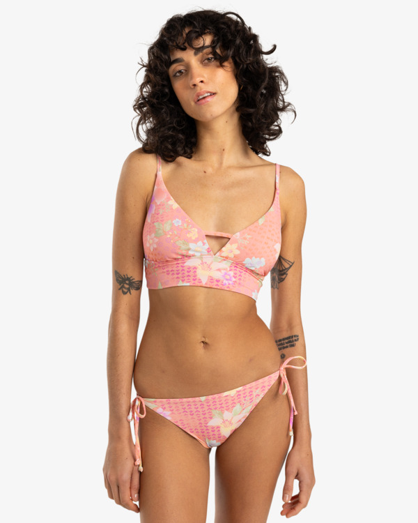 2 Crazy For Coral - Braguita de Bikini de Cobertura Media para Mujer Naranja EBJX400131 Billabong