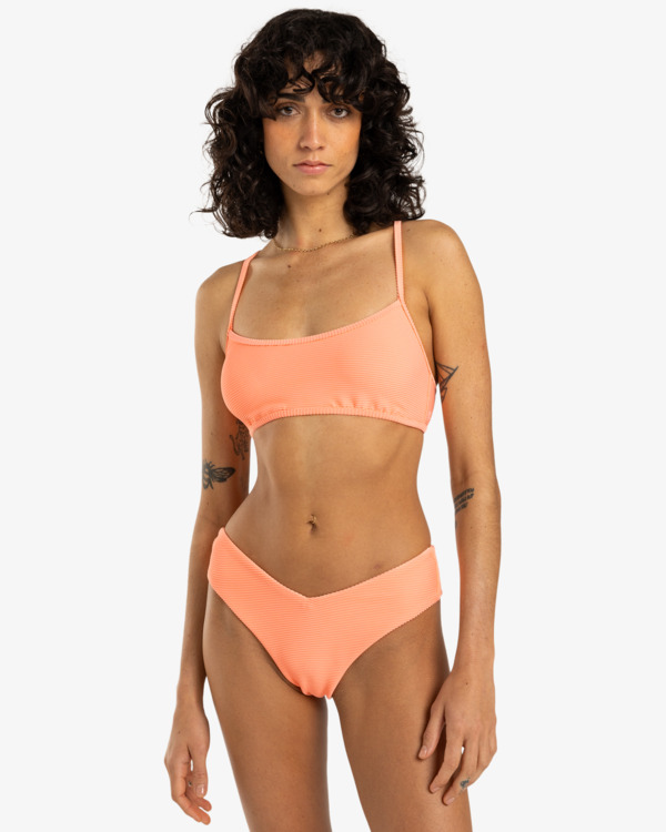 1 Tanlines Fiji - Braguita de bikini de cobertura reveladora para Mujer Rosa EBJX400138 Billabong